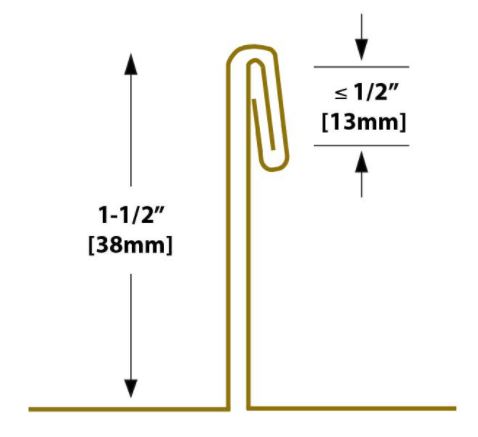 1 1/2 inch Double Fold Seam